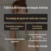 Cuecas íntimas sem costura com tiras de gelatina europeias e americanas transfronteiriças, processamento e ajuste personalizados, cuecas femininas push-up anti-flacidez