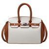 Bolso Kelly de Mano Retro de Lujo Ligero Transfronterizo para Mujer 2025 Nuevo Bloque de Color Moda Trendy Commuter Hombro Bandolera