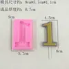 Molde de Silicone para Inserção de Palavras em Bolo Digital Molde para Decoração de Bolo de Aniversário com Chocolate Fondant Vela de Aromaterapia DIY