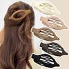 Acessórios de Cabelo Explosões da Amazon para Mulheres, Presilha de Cabelo com Espiral Fosca Estampa de Leopardo para Trás da Cabeça, Rabo de Cavalo, Presilha de Bico de Pato Furada