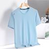 Hong Kong camelo gelo seda camiseta de manga curta verão masculino malha respirável secagem rápida solta legal esportes casual camiseta