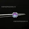 Aretes de titanio F136 en forma de trébol de cuatro hojas con zirconia, tachuelas para el cartílago, joyería para piercing de titanio G23 con espiral interno y base redonda con garras