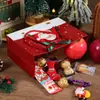 Sacolas de presente de Natal, estilo novo espesso de papel kraft Papai Noel sacolas de papel vermelho e verde atacado