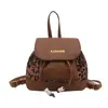 Bolso de Mujer 2025 Nuevo Vintage Mochila de Gran Capacidad Moda Casual Otoño Leopardo Bolso de Hombro Bolso de Mano