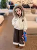 Pantalones de Otoño e Invierno para Niñas 26 Nuevo Estilo Versión Coreana de Invierno Ropa para Bebés Espesa con Terciopelo Pantalones de Chándal Niños Cuadros Pierna Recta Largos