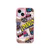 Capa de Celular Monstro Excêntrico Ipanic Estilo Graffiti Americano para iPhone 16, Estilo de Rua Hip-Hop, Capa Dura à Prova de Choque para Apple 17