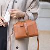 Bolso de Mano Boston de Piel de Vaca Togo de Primera Capa 2026 Nuevo Más Vendido para Mujer Bolso Sencillo y Versátil para el Trabajo