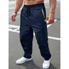 Pantalones Cargo de Bolsillo Grande para Hombre para Comercio Exterior Transfronterizo 2026, Talla Europea, Corte Holgado, Pantalones Casuales Deportivos con Cordón para Hombre, En Stock