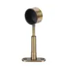 Tubo de 25 rondas asiento de brida para barra de ropa barra de ropa redonda soporte de ropa de aleación colgante en forma de L pasante por el medio esquina colgante accesorios de armario