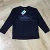 Camisetas Casuales Sueltas de Manga Larga Raglán con Bloques de Color Estampado de Letras Alcatraz para Hombre y Mujer Marca de Moda al por Mayor Transfronteriza