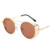 1901 Gran Venta Retro Steampunk Montura Redonda Malla Metal Gafas de Sol Gafas de Sol para Hombres y Mujeres Amazon Mayoreo Anti-Violeta