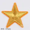 Estoque de fábrica E-Commerce Novos adesivos de tecido bordados para roupas acessórios lantejoulas pó dourado bordados estrelas patch de boutique