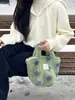 511131 Bolso de Mano de Peluche Estilo Coreano Ins Lindo y Versátil para Mujer, Bolso de Mano Pequeño de Invierno, Bolso para Artículos Varios