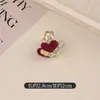 Pegador de Flocagem de Flores Pequeno Presilha de Cabelo de Princesa Feminina Outono e Inverno Veludo Vermelho de Alta Qualidade Laço Headwear de Ano Novo