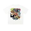 Camiseta de manga corta transpirable de verano de una pieza con animación japonesa transfronteriza para hombre, talla grande, informal, combinable con todo, para parejas