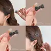Mini Pinza para el Cabello con Lazo y Pedrería para Mujer, Exquisito Pinza para Flequillo Estilo Coreano, Pinza Lateral, Accesorio para el Cabello Versátil y Elegante