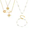 Broche Completo de Diamantes Inspirado en el Diseño Estrella de Ocho Puntas Colgante de Girasol Cadena para Clavícula para Mujer, Pulsera Collar Estrella de Cinco Puntas de Concha Natural