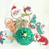 Decoración para tartas navideñas acrílicas con estampado a color, estilo transfronterizo, para cupcakes.