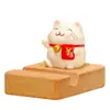Creativos Lindo Gato de la Suerte Soportes para Teléfono Móvil Adornos Decoración de Escritorio de Oficina Adornos para Estabilidad Emocional Regalos para Niñas