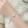 Collar colgante de paz de ginkgo de plata pura S925 pulsera de plata fragmentada, versátil, moderno, estilo chino nuevo, pulsera de diseño de moda de alta gama para mujer