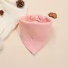 Toalla de saliva para niños transfronteriza Gasa de cuatro capas Algodón absorbente Babero triangular para bebé Babero anti-vómito para bebé