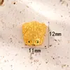 Accesorios Antiguos Vietnamitas de Oro de Arena Alta Retención de Color Cuentas Espaciadoras Colgante de Zirconio Incrustado de Durazno Cadena de Extensión para Pulsera y Collar Joyería DIY