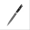 Cuchillo de chef afilado Damascus con núcleo de acero VG10 de 67 capas y mango de acero con madera de colores, cuchillo Santoku, juego de cuchillos de cocina para el hogar