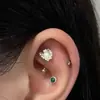 Pendientes de botón de lazo de moda para ir al trabajo pendientes de cierre de rosca pendientes de diseño de nicho pendientes de perlas de alta calidad