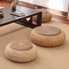 Cojín Futón Personalizado Tejido de Paja Tatami Asiento de Paja Muelle de Paja Relleno Espeso Tejido de Ratán Cojín Pudun Esterilla Redonda para Suelo