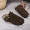 Nuevos Zapatos de Casa para Persona Perezosa Cubre-Cabeza Primavera 2026 Zapatos de Casa Medios Uso Bidireccional Cómodos Oficina Retro Fieltro Birken