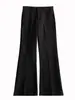 Nuevos Pantalones de Traje Blancos Acortados 2025 Otoño Cómodos Transpirables Ligeramente Acampanados Largos Estilosos Adelgazantes de Traje para Hombre de Moda