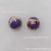 Anillo de metal con base plana de semicírculo de piedra de pino emperador imitación, anillo de joyería DIY incrustado con cuentas de pan