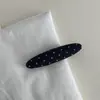 Pinza para el Cabello Triángulo de Tela Azul Marino con Lunares para Mujer, Accesorio para el Cabello que Reduce la Edad, Goma para el Cabello, Pinza para Flequillo y Cabello Suelto, Adorno para el Cabello