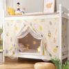 Cortina de Cama com Sombreado para Dormitório Mosquiteiro Integrado Dormitório Estudantil Cama Superior e Inferior Cama Alta e Baixa Cortina de Tecido Cama Solteira