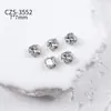 Joyería de Arte para Uñas con Diamantes de Zirconia Blanca Explosiva en Pila Decoración para Uñas Cuadradas Gruesas de Corazón con Diamantes Completos Hecha a Mano de Gama Alta