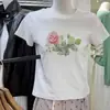 Top Adelgazante de Corte Holgado de Gama Alta Ins 2026 Moda Veraniega Nueva Versátil Cuello Redondo Elegante Camiseta de Manga Corta para Mujer