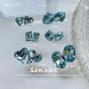 Nueva serie de arte de uñas verde claro azul, taladro de punta inferior K9 alto, Super Flash, armadura cuadrada gruesa, bricolaje, joyería de diamantes al por mayor