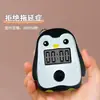 Colgante de Pingüino de Dibujos Animados Mini Llavero Reloj Electrónico Estudiante Retroiluminación Lindo Compacto Portátil Pantalla Digital Reloj Electrónico