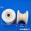 Roda de Polia de Nylon com Canaleta em U Rolamento Roda de Borracha Roda Guia para Tubo Redondo Suporte de Roda para Trilho Plástico Roda de Suporte para Porta e Janela com Canaleta em U