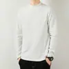 Nova blusa masculina de gola alta de manga comprida para o outono, estilo coreano, moderna, camiseta preta pura para o outono