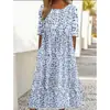 26 Novos Produtos Transfronteiriços Temu Amazon Aliexpress Moda Estampa Digital Vestido Amplo Fábrica de Origem Atacado