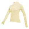 Sudadera Deportiva de Media Cremallera de Manga Larga para Mujer, Profesional para Correr, Lycra, Entrenamiento, Empalme de Camuflaje, Adelgazante para Fitness, Ropa de Fitness Adelgazante