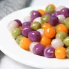 Bolas Pequeñas de Taro Tricolor, Hechas a Mano a Temperatura Ambiente, Caja Entera Comercial de Leche de Sago, Perlas de Fruta e Ingredientes Horneados para Tiendas de Té de Burbujas