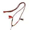Cordón de collar de cuerda de algodón tejido a mano estilo Tíbet, cordón para colgar colgante del dios de la riqueza de cinco vías, accesorio de amuleto budista thangka con borlas