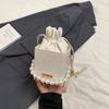 Bolso bandolera con cadena de perlas para mujer, diseño de nicho, de alta gama, portátil, mini bolso para teléfono móvil, 2024