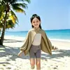 2026 Nova Roupa de Proteção Solar Infantil, Capa Fina Respirável para Meninas, Jaqueta de Pele de Verão, Casaco para Ar Condicionado