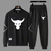 Moda Europea y Americana Conjunto Versátil de Sudadera y Pantalones Deportivos Nuevo Conjunto Casual de Dos Piezas de Manga Larga para Hombres y Mujeres Primavera y Otoño