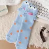 Calcinha de Bikini Cartoon Fofa Outono Inverno Meias Quentes de Lã Australiana para Casa, Meias Térmicas Espessadas para Chão, Meias Divertidas de Peixe Feio