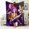 Manta de Sofá de Oficina Temática de Caza de Grupo Femenino de Kpop, Manta Estampada de Franela, Manta para Siesta de Mercancía Transfronteriza, Manta Cubierta