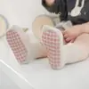 Meias de Chão para Bebê Meias para Caminhar em Casa Outono e Inverno Algodão Penteado Respirável Base Antiderrapante Isolamento Térmico Meias Infantis Conjunto de Meias para Educação Infantil